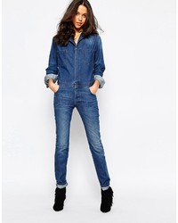 dunkelblauer Jumpsuit aus Jeans von BA&SH