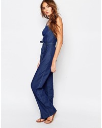 dunkelblauer Jumpsuit aus Jeans