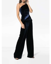 dunkelblauer Jumpsuit aus Samt von Roland Mouret