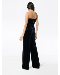 dunkelblauer Jumpsuit aus Samt von Roland Mouret