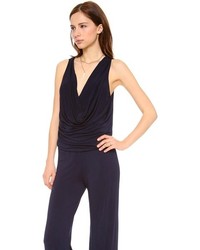 dunkelblauer Jumpsuit von Young Fabulous & Broke