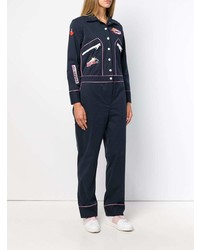 dunkelblauer Jumpsuit von Mira Mikati