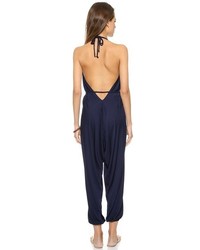 dunkelblauer Jumpsuit von Young Fabulous & Broke