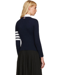 dunkelblauer Kaschmirpullover von Thom Browne