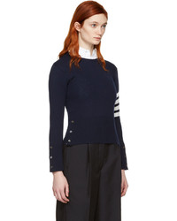 dunkelblauer Kaschmirpullover von Thom Browne