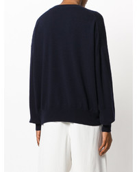 dunkelblauer Kaschmirpullover von Jil Sander