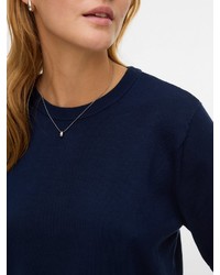 dunkelblauer Kurzarmpullover von Vero Moda