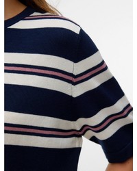 dunkelblauer Kurzarmpullover von Vero Moda