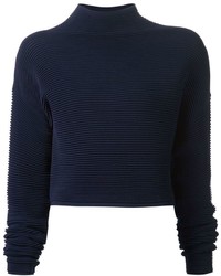 dunkelblauer kurzer Pullover von Dion Lee