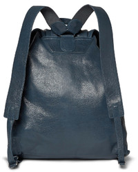 dunkelblauer Leder Rucksack von Balenciaga