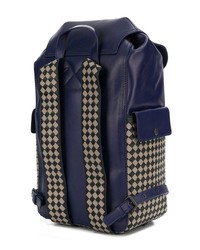 dunkelblauer Leder Rucksack von Bottega Veneta