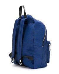 dunkelblauer Leder Rucksack von Versus