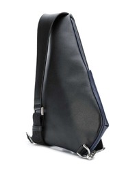 dunkelblauer Leder Rucksack von Emporio Armani