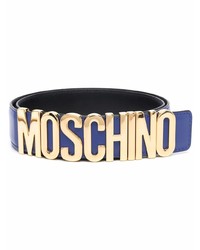 dunkelblauer Ledergürtel von Moschino