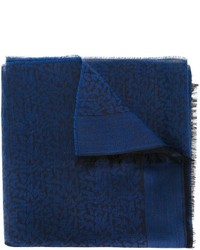 dunkelblauer Leinen Schal von Lanvin