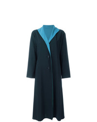 dunkelblauer Mantel von Issey Miyake Vintage
