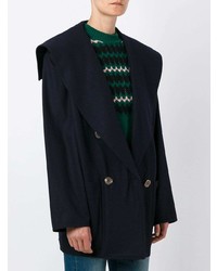 dunkelblauer Mantel von Fendi Vintage