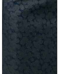 dunkelblauer Midirock mit Blumenmuster von Comme Des Garçons Vintage