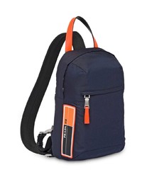 dunkelblauer Nylon Rucksack von Prada