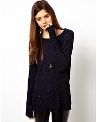 dunkelblauer Oversize Pullover von Asos