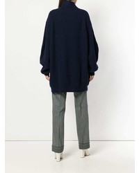 dunkelblauer Oversize Pullover von Erika Cavallini