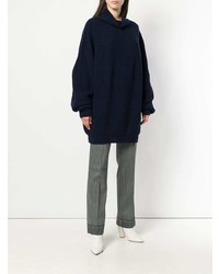 dunkelblauer Oversize Pullover von Erika Cavallini