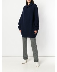 dunkelblauer Oversize Pullover von Erika Cavallini