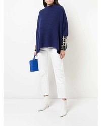 dunkelblauer Oversize Pullover von The Elder Statesman