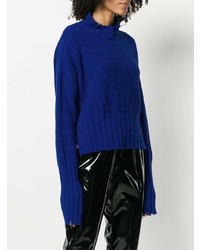 dunkelblauer Oversize Pullover von MSGM