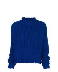 dunkelblauer Oversize Pullover von MSGM