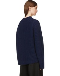 dunkelblauer Oversize Pullover von Acne Studios