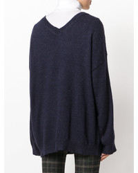 dunkelblauer Oversize Pullover von Stella McCartney