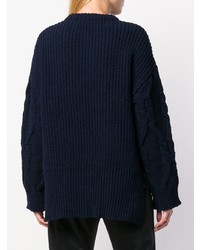 dunkelblauer Oversize Pullover von Juun.J