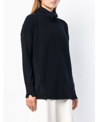 dunkelblauer Oversize Pullover von Stefano Mortari