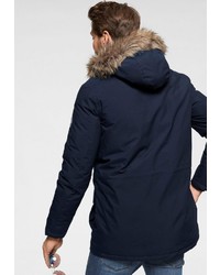 dunkelblauer Parka mit einem Schwalbenschwanz von Jack & Jones