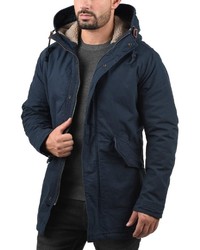 dunkelblauer Parka mit einem Schwalbenschwanz von Jack & Jones