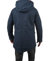 dunkelblauer Parka mit einem Schwalbenschwanz von Jack & Jones