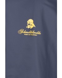 dunkelblauer Parka mit einem Schwalbenschwanz von Schmuddelwedda