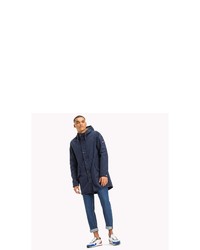 dunkelblauer Parka mit einem Schwalbenschwanz von Tommy Jeans