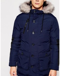 dunkelblauer Parka