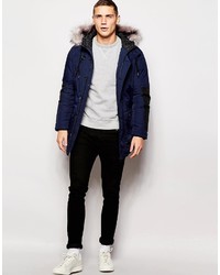 dunkelblauer Parka