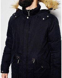 dunkelblauer Parka von Asos