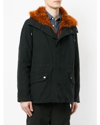 dunkelblauer Parka von Yves Salomon Homme