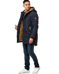 dunkelblauer Parka von INDICODE