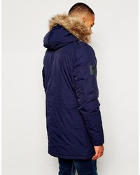 dunkelblauer Parka