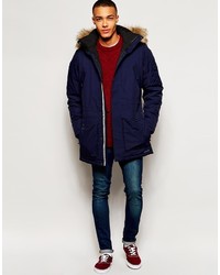 dunkelblauer Parka