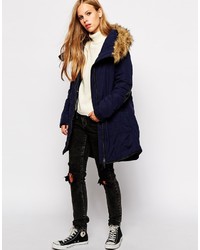 dunkelblauer Parka