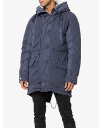 dunkelblauer Parka von Yves Salomon