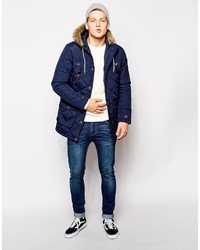 dunkelblauer Parka von Brave Soul