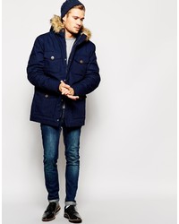 dunkelblauer Parka von Selected